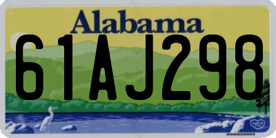 AL license plate 61AJ298