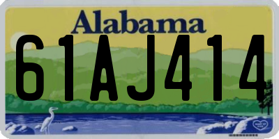 AL license plate 61AJ414