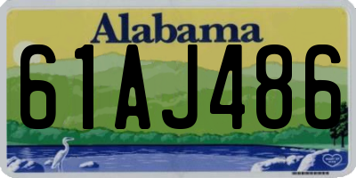 AL license plate 61AJ486