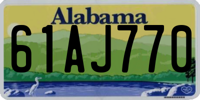 AL license plate 61AJ770