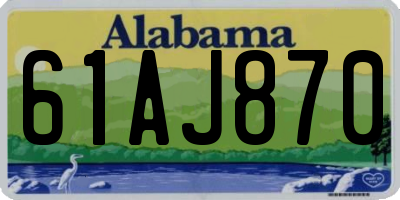 AL license plate 61AJ870