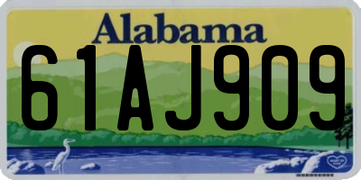 AL license plate 61AJ909