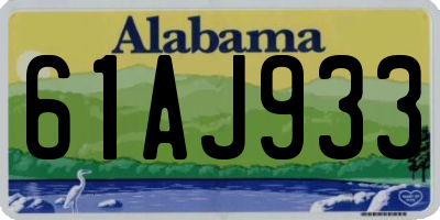 AL license plate 61AJ933