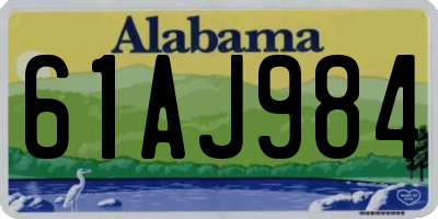 AL license plate 61AJ984