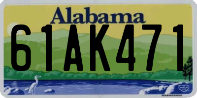AL license plate 61AK471