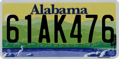AL license plate 61AK476