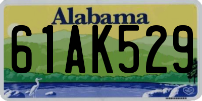 AL license plate 61AK529