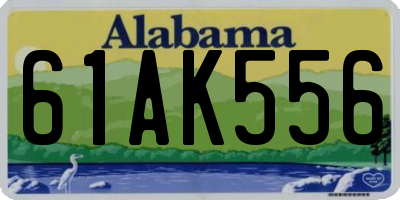 AL license plate 61AK556