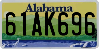 AL license plate 61AK696