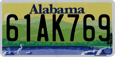 AL license plate 61AK769