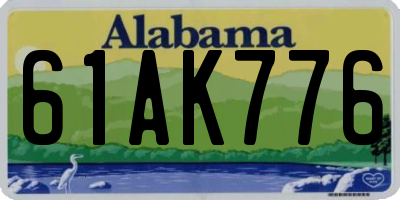 AL license plate 61AK776