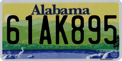 AL license plate 61AK895