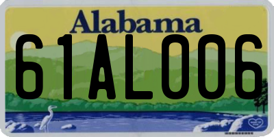 AL license plate 61AL006