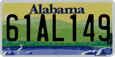 AL license plate 61AL149