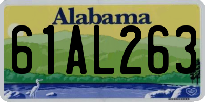 AL license plate 61AL263
