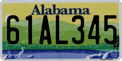 AL license plate 61AL345