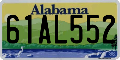 AL license plate 61AL552