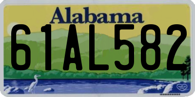 AL license plate 61AL582