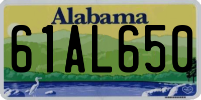AL license plate 61AL650