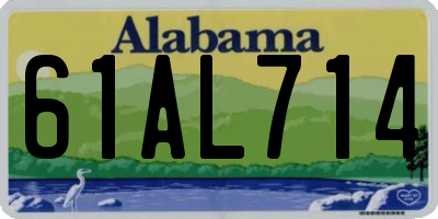 AL license plate 61AL714