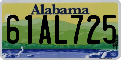AL license plate 61AL725