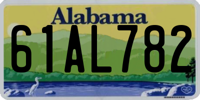 AL license plate 61AL782