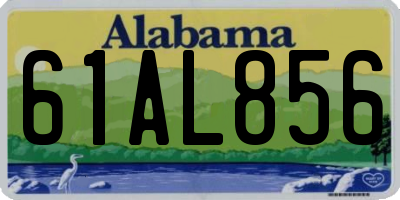 AL license plate 61AL856