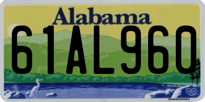AL license plate 61AL960