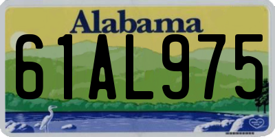 AL license plate 61AL975