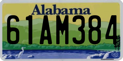 AL license plate 61AM384