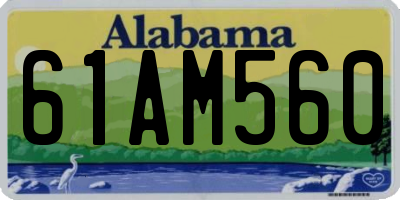 AL license plate 61AM560