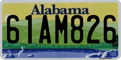 AL license plate 61AM826