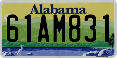 AL license plate 61AM831