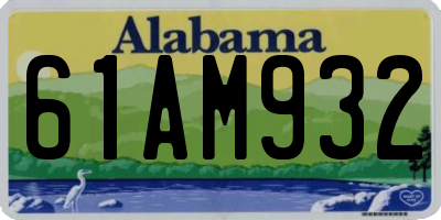 AL license plate 61AM932