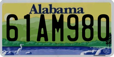 AL license plate 61AM980
