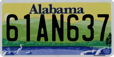 AL license plate 61AN637