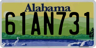 AL license plate 61AN731