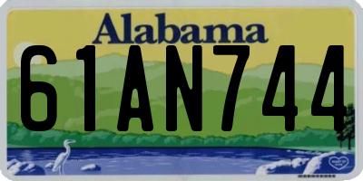 AL license plate 61AN744