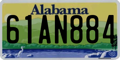 AL license plate 61AN884