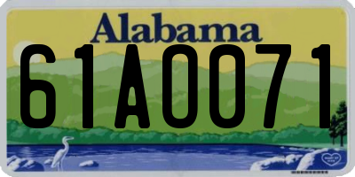 AL license plate 61AO071