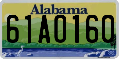 AL license plate 61AO160