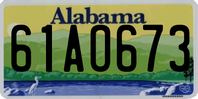 AL license plate 61AO673