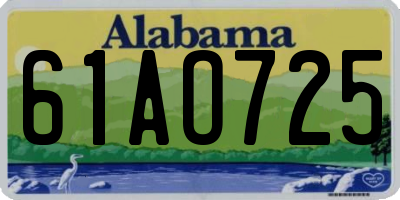 AL license plate 61AO725