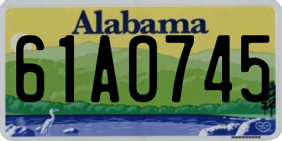 AL license plate 61AO745