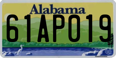 AL license plate 61AP019