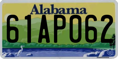 AL license plate 61AP062