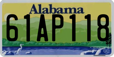 AL license plate 61AP118