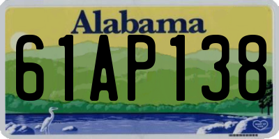 AL license plate 61AP138