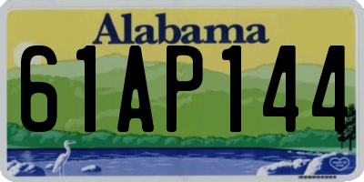 AL license plate 61AP144