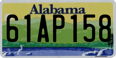 AL license plate 61AP158